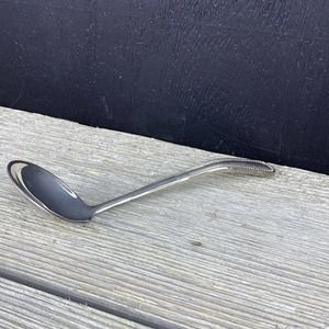 EP Zinc Italy Silver Plate Gravy Ladle 5.25" Serving Piece Stainless Vintage